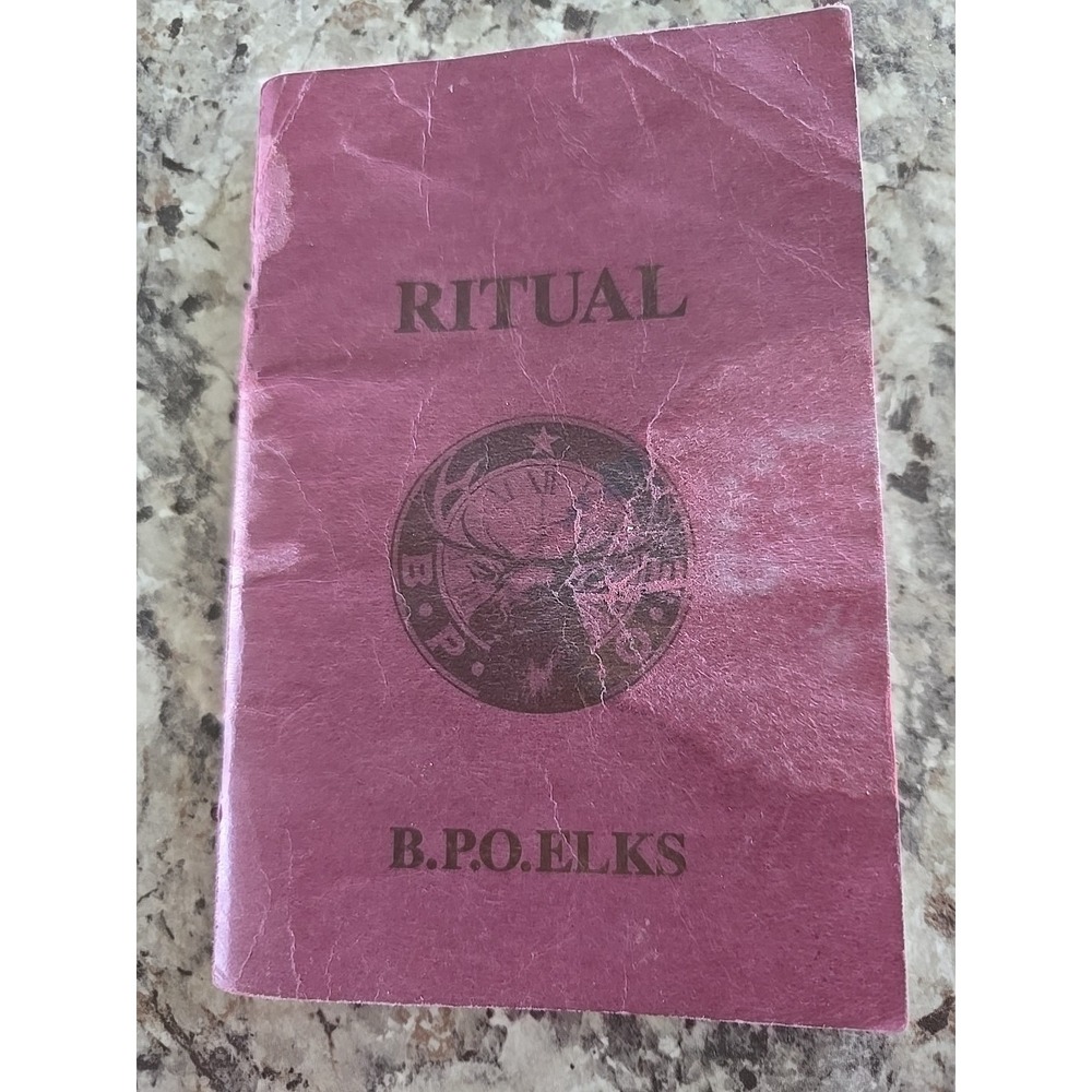 Vintage 1996 BPO Elks Ritual Book / Guide 76 pages - Fraternal Club